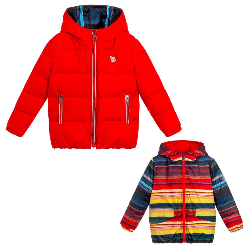 Paul Smith Junior 🦓 REVERSIBLE Down Puffer Jacket 🦆